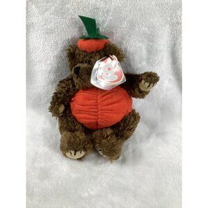Ty The attic treasures Collection 1993 Pumpkin Peter Teddy Bear Plush Hand Made